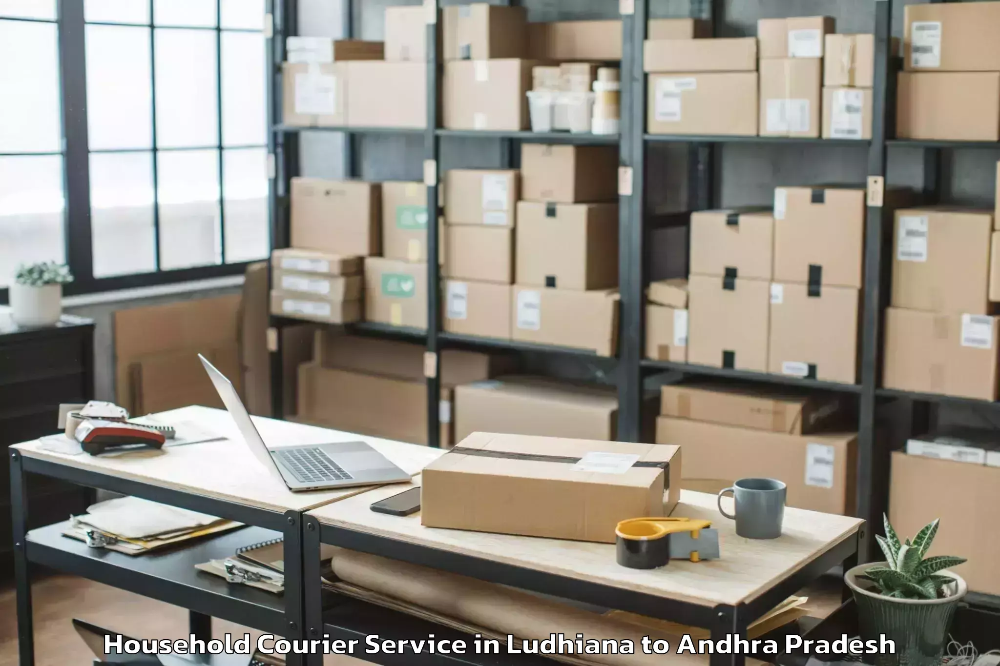 Get Ludhiana to Simhadripuram Household Courier